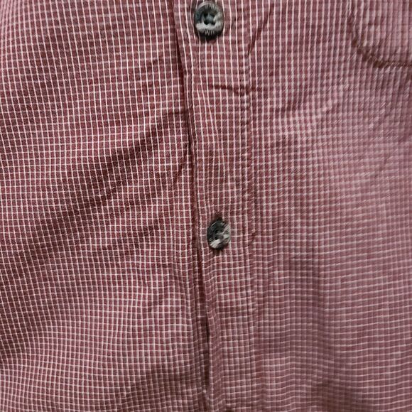 Columbia Mens Button Up Shirt Red Size Medium 100% Cotton Plaid Short Sleeve - Picture 12 of 12
